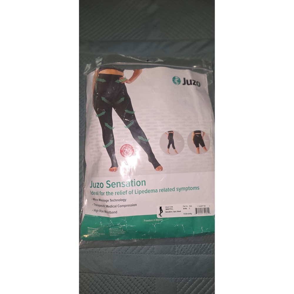 Juzo Sensation Capri Compression Leggings Black 15-20 mmHg 3900CT10 L